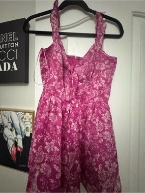 ' Pink Floral Sundress - Sleeveless Summer romp